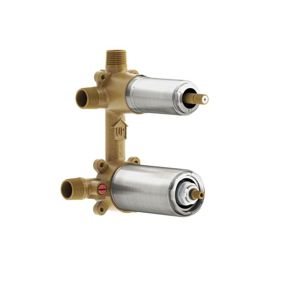 Kalia 3-Way AQUATONIK™ Type T/P 1/2'' Valve with Diverter and ABS Protective Cover Pure Nickel PVD