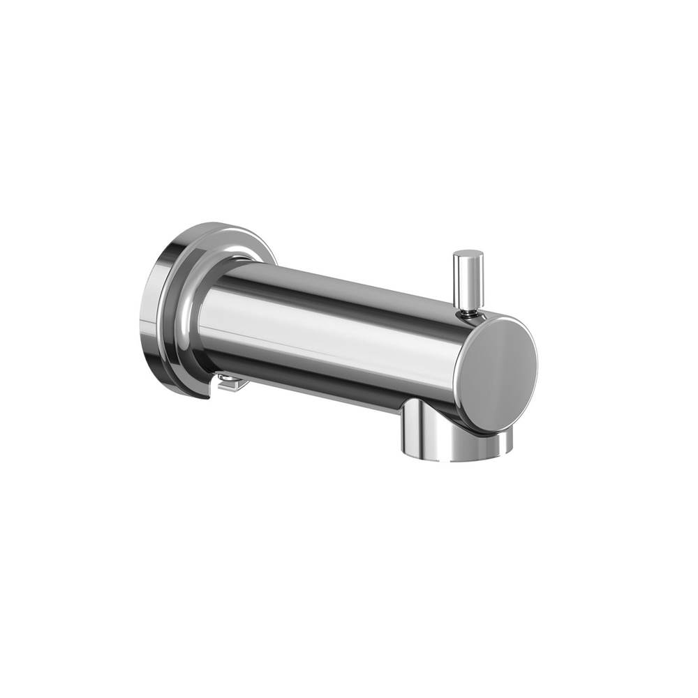 Kalia Round Tub Spout with Diverter and Slip-Fit Installation Chrome
