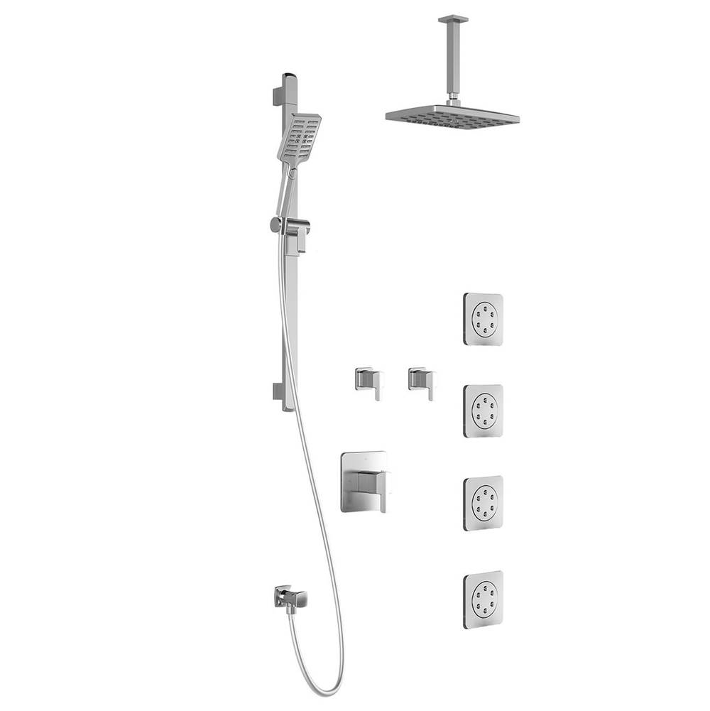 Kalia GRAFIK™ T375 PREMIA (Valves Not Included) : Thermostatic Shower System with Vertical Ceiling Arm Chrome