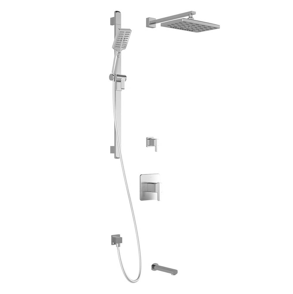 Kalia GRAFIK™ TD3 PREMIA (Valves Not Included) : Thermostatic Shower System with Wallarm Chrome