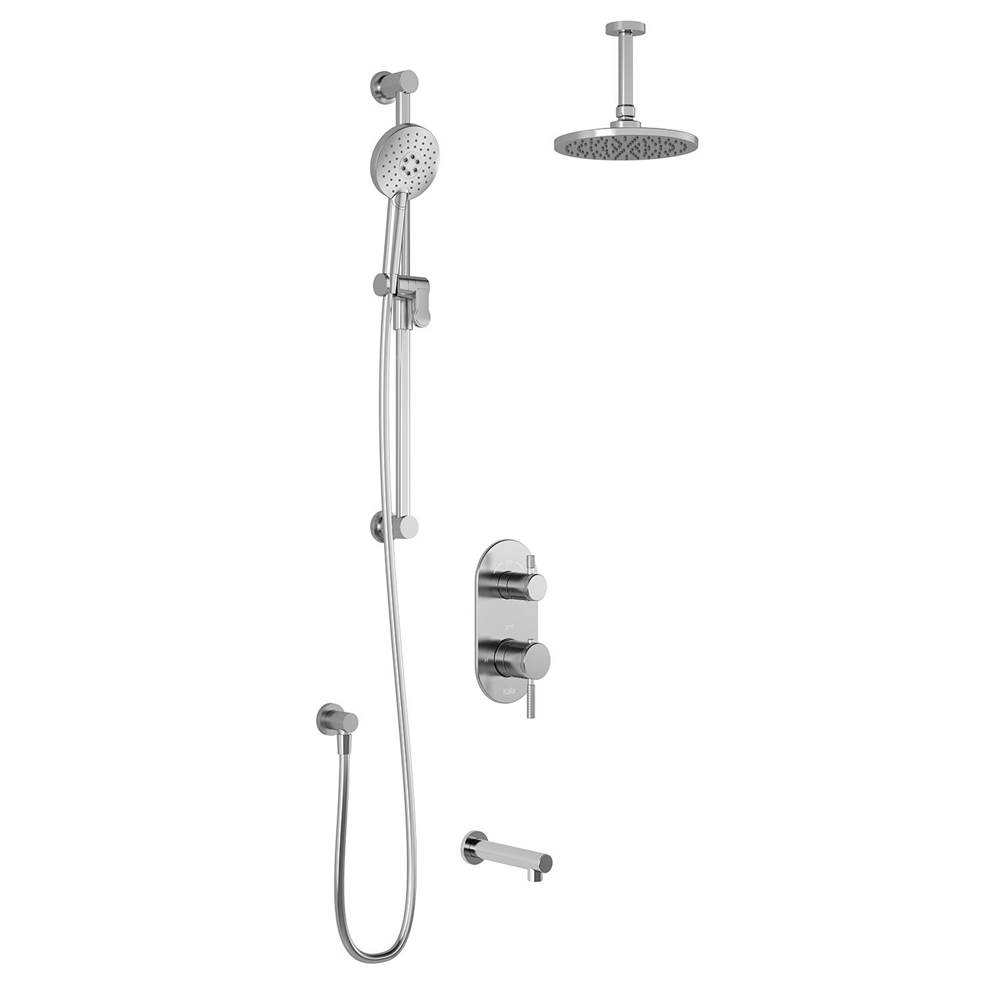 Kalia PRECISO™ TD3 AQUATONIK™ T/P with Diverter Shower System with Vertical Ceiling Arm Chrome