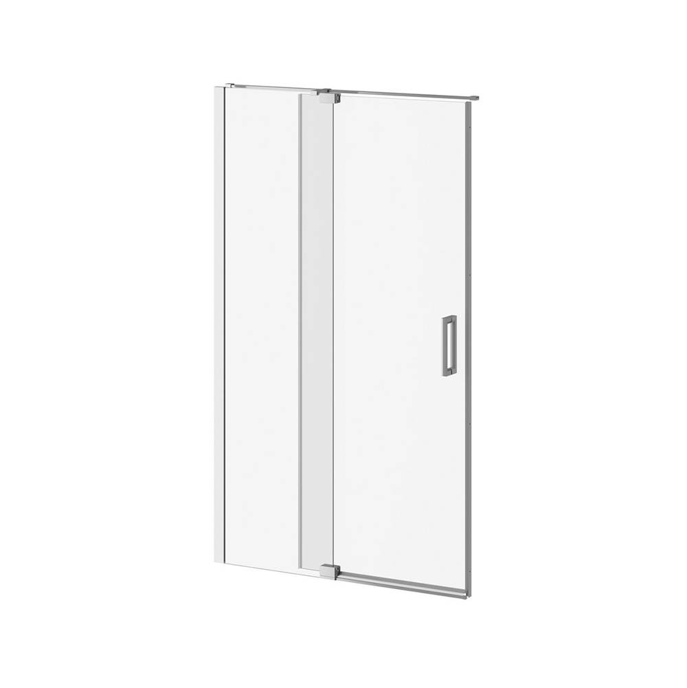 Kalia DISTINK™ 48''x77'' 2-Panel Pivot Shower Door for Alcove Inst. (Reversible) Chrome Clear Duraclean Glass