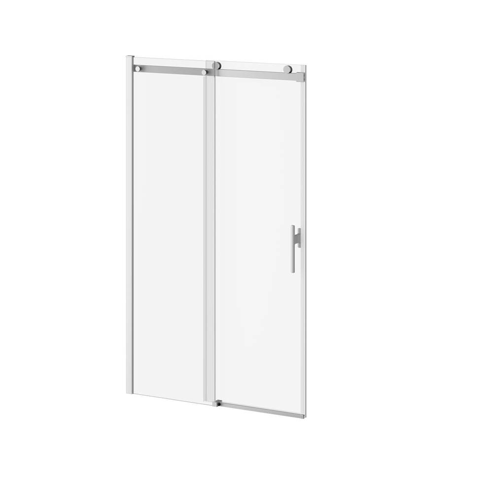 Kalia KONCEPT EVO 48''x77'' Sliding Shower Door Duraclean Glass with Fixed Panel and Mobile Panel for Alcove Installation (Reversible) Chrome