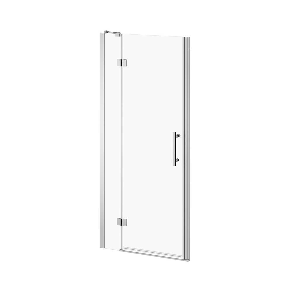 Kalia ENKEL™ 2-Panel Pivot Shower Door 36''x74'' for Alcove Installation (Reversible) Chrome Clear Glass