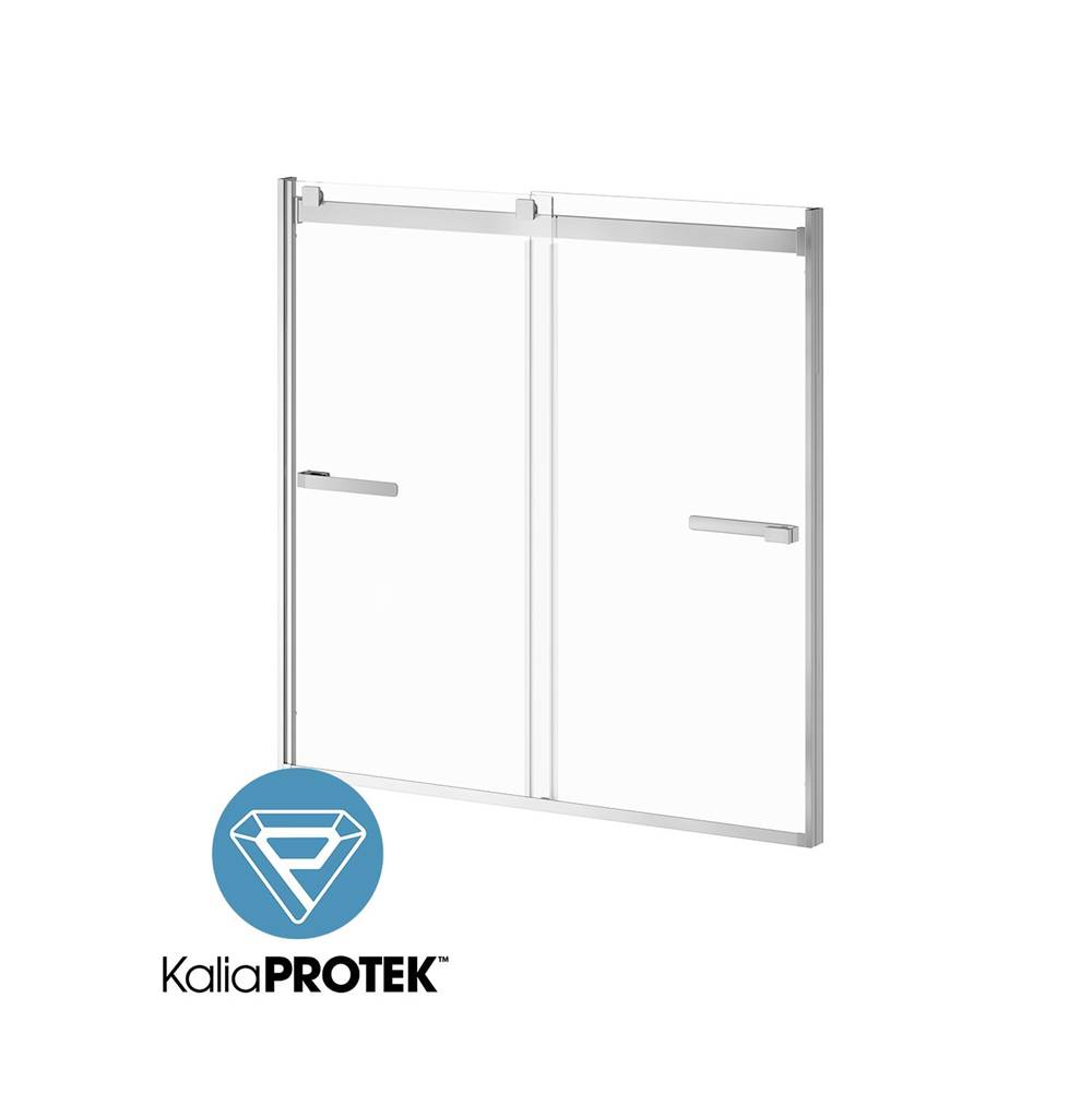 Kalia AKCESS 2.0™ with KaliaProtek™ 2-Panel Sliding Bathtub Door 60''x60'' Reversible Chrome Clear with Film Glass