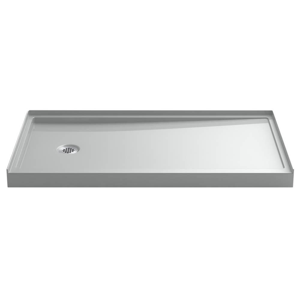 Kohler Rely 60-in x 32-in Single-Threshold Shower Base with Left-Hand Drain, Ice Grey