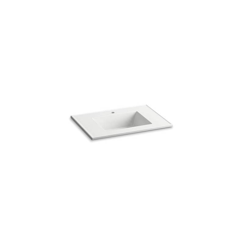 Kohler Ceramic/Impressions® 31'' rectangular vanity-top bathroom sink with single faucet hole