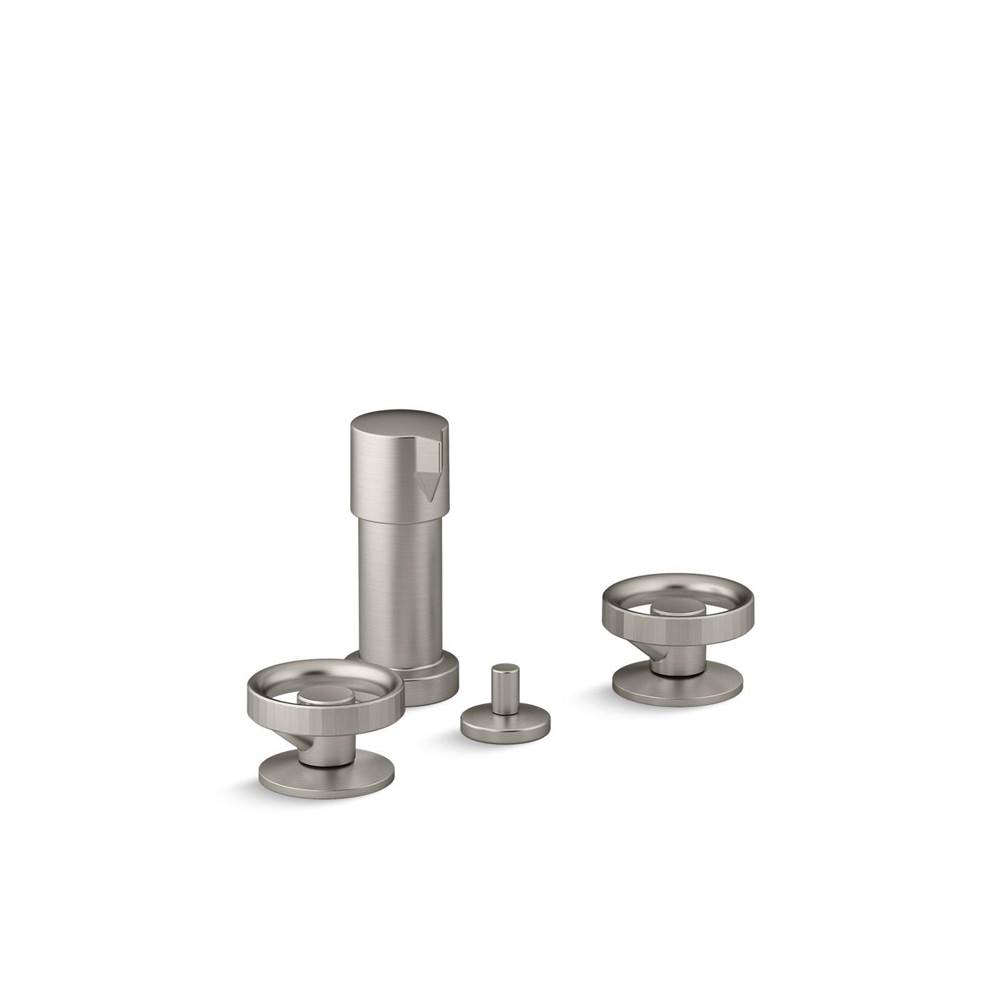 Kohler Components® Widespread bidet faucet with Industrial handles