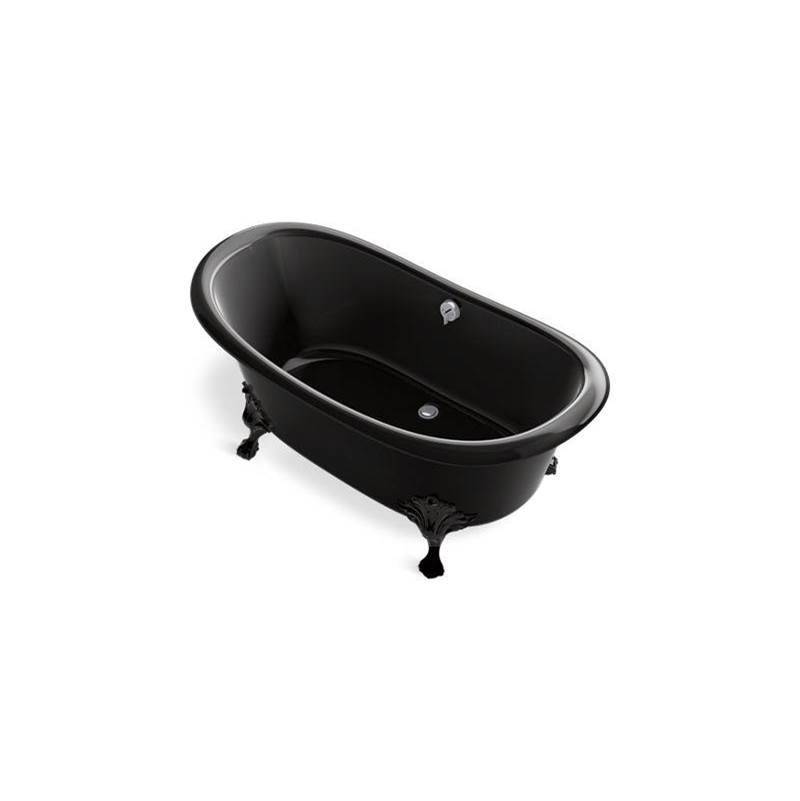 Kohler Artifacts™ 66-1/8'' x 32-1/2'' freestanding bath with Iron Black exterior