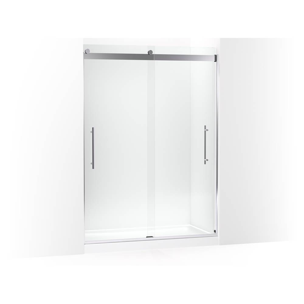 Kohler Levity Plus less Sliding Shower Door, 81-5/8 in. H X 56-5/8 - 59-5/8 in. W, With 3/8 in.-Thick Crystal Clear Glass