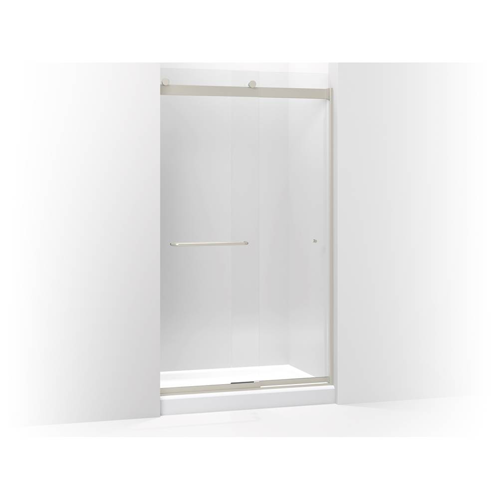 Kohler Levity Sliding Shower Door, 82-in H X 44-5/8 - 47-5/8-in W, With 5/16-in Thick Crystal Clear Glass And Towel Bars