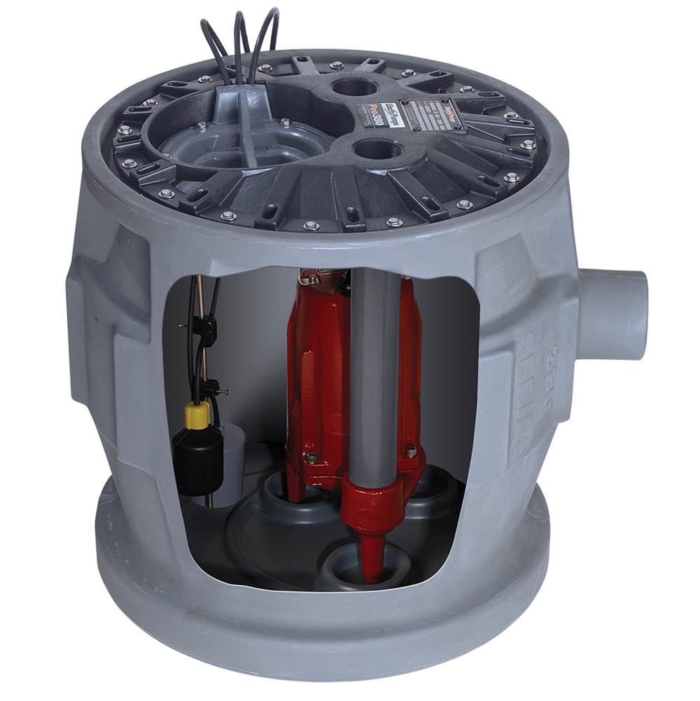 Liberty Pumps 1 HP, Simplex Sewage Package, 1 PH, 115V, 2'' Discharge, 10'' Stack, Vertical Float, 25'' cord with ALM-2W alarm