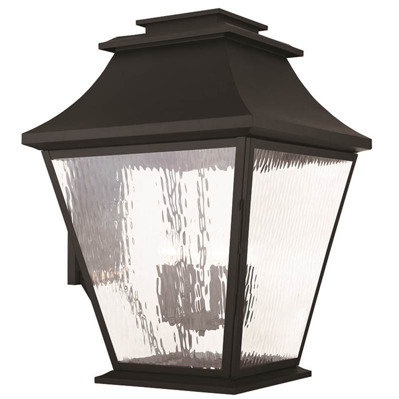 Livex 6 Light Black Outdoor Wall Lantern