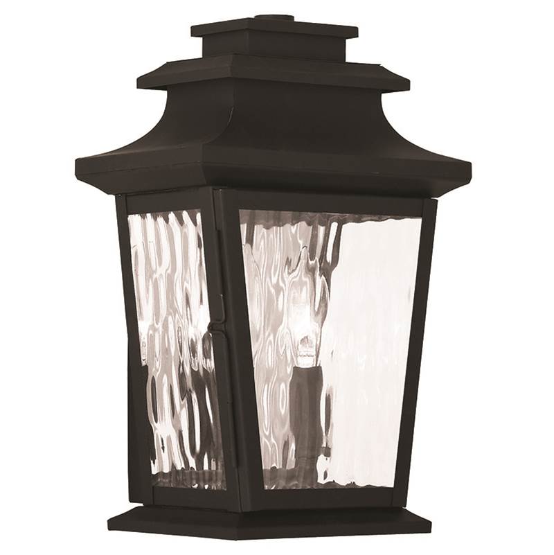Livex 2 Light Black Outdoor Wall Lantern