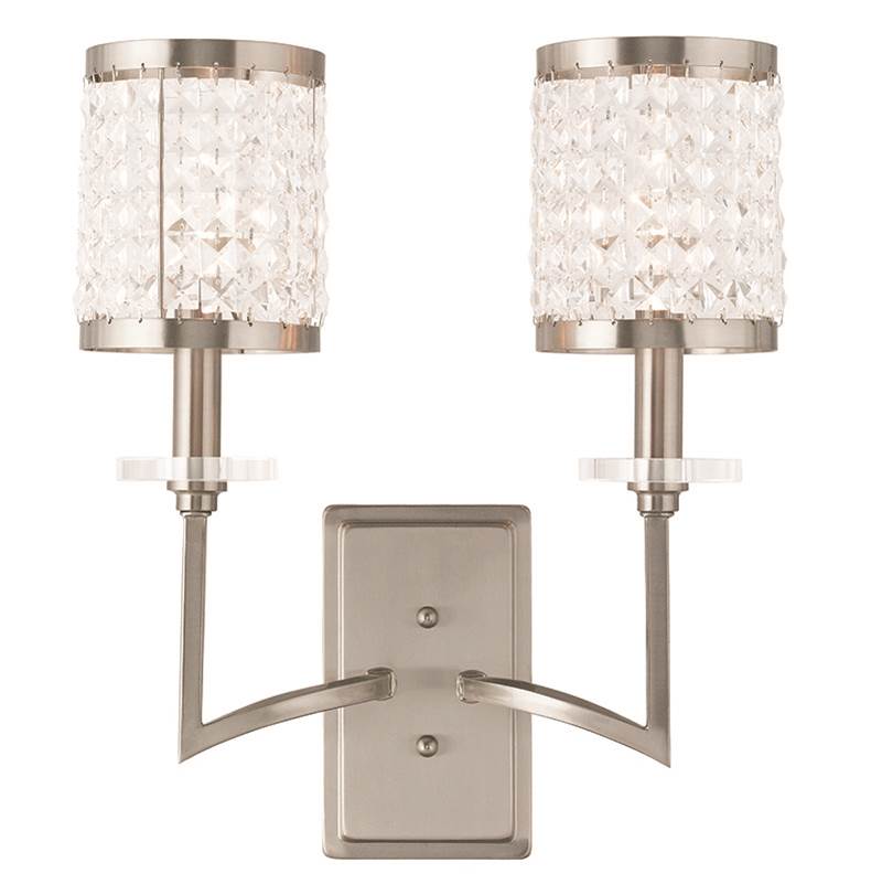 Livex 2 Light Brushed Nickel Wall Sconce