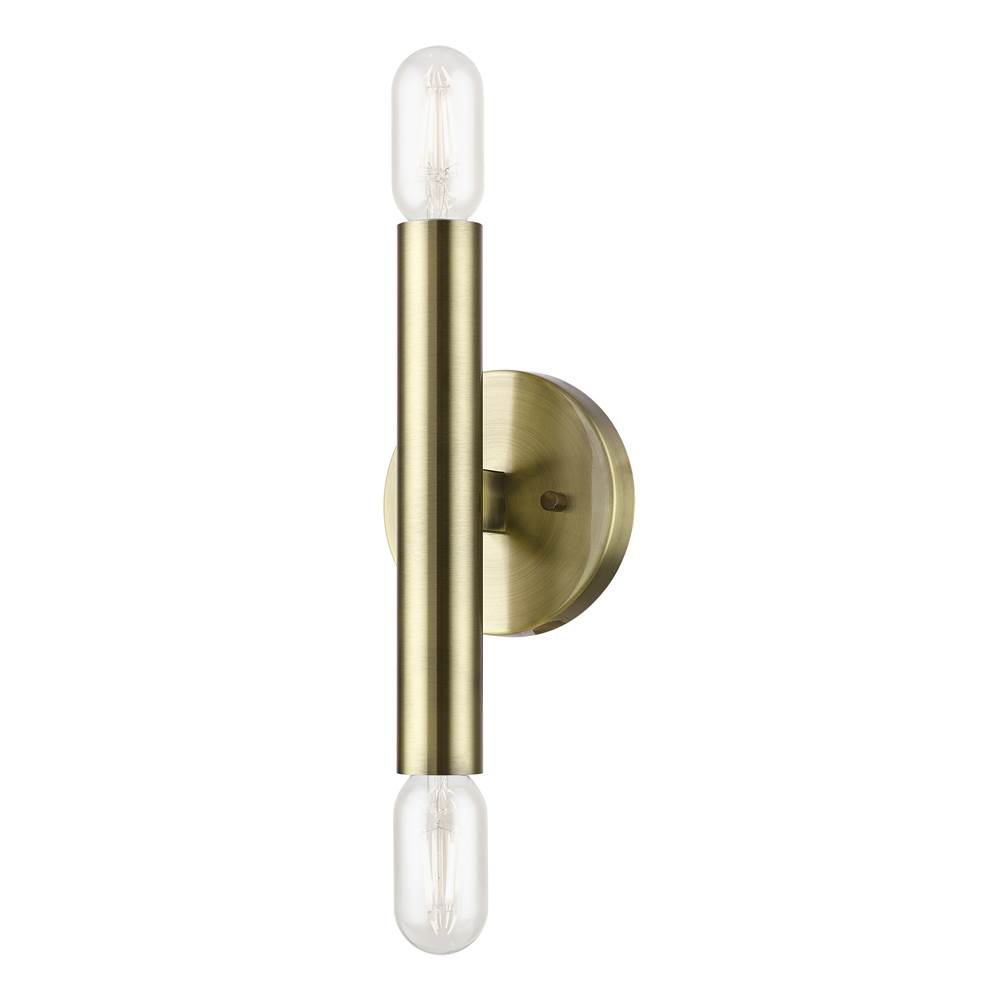 Livex Antique Brass ADA 2-Llght Wall Sconce
