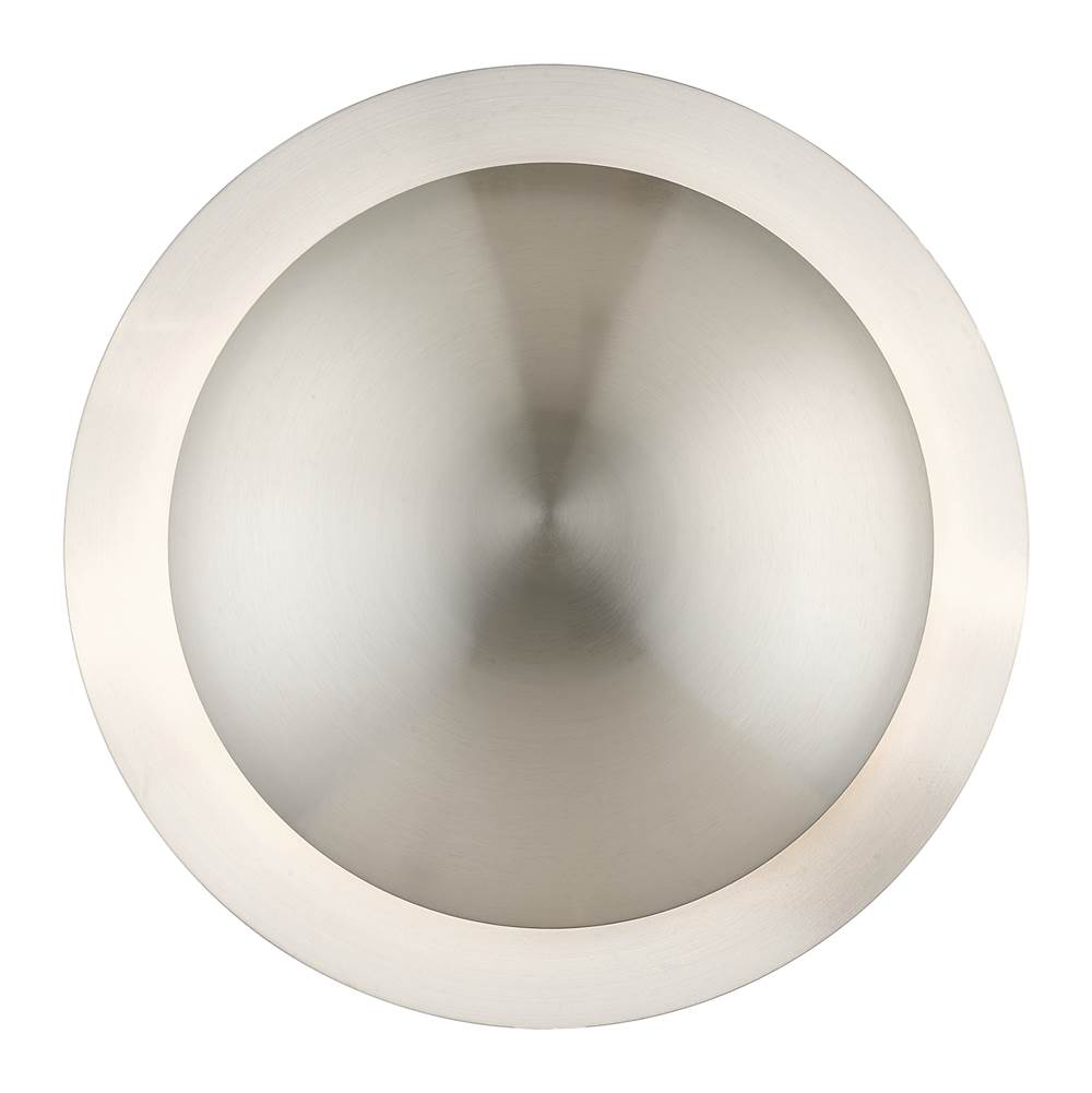 Livex 2 Light Brushed Nickel Medium Semi-Flush/ Wall Sconce