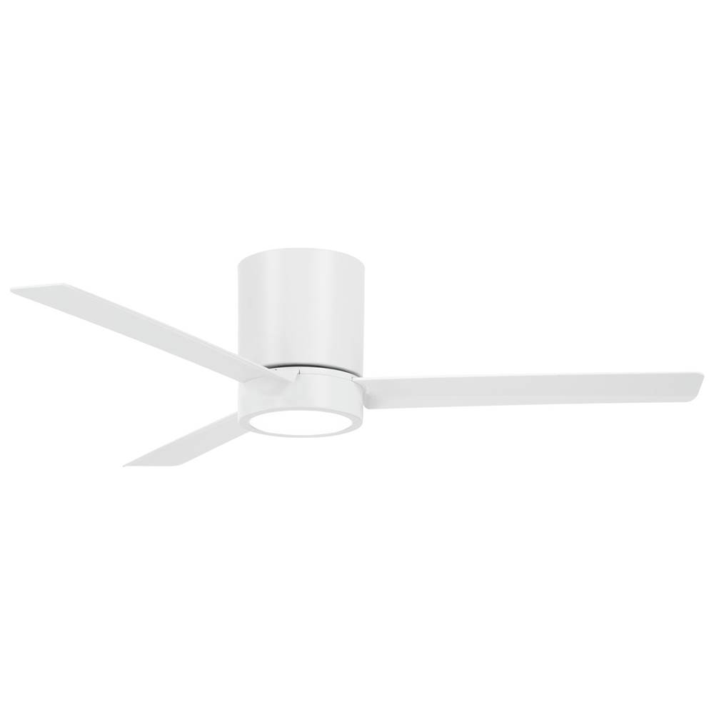Minka Aire Roto Flush 52 in. LED Indoor Flat White Ceiling Fan with Remote