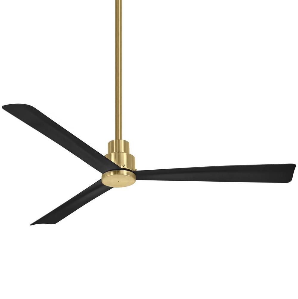 Minka Aire Simple 52 in. Soft Brass and Coal Ceiling Fan with Remote