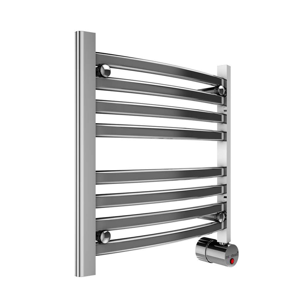 Mr. Steam Broadway Collection® 8-Bar Wall-Mounted Electric Towel Warmer with Digital Timer in Polished Chrome