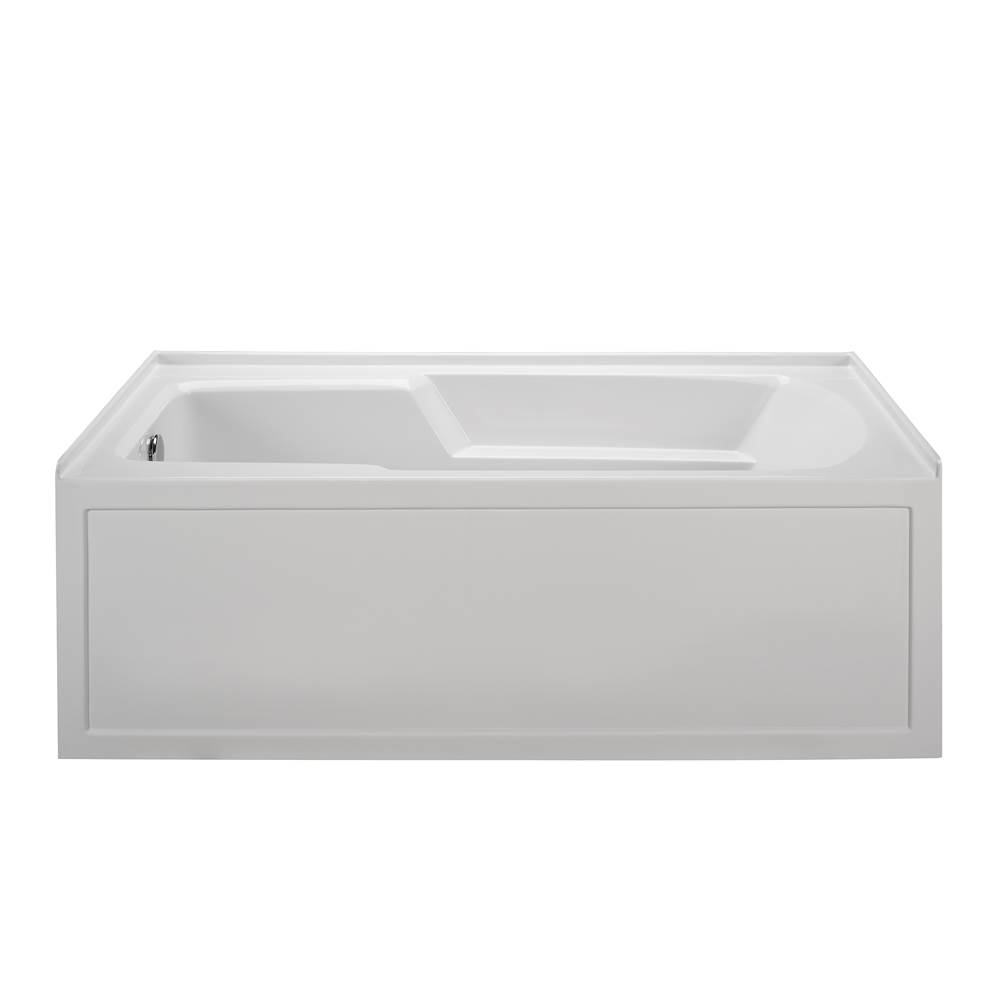 MTI Basics 60X30 White Left Hand Drain Integral Skirted Air Bath W/ Integral Tile Flange-Basics
