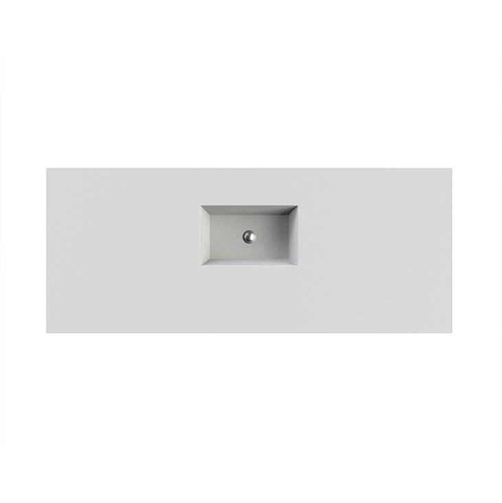 MTI Baths Petra 9 Sculpturestone Counter Sink Double Bowl Up To 56'' - Matte Biscuit