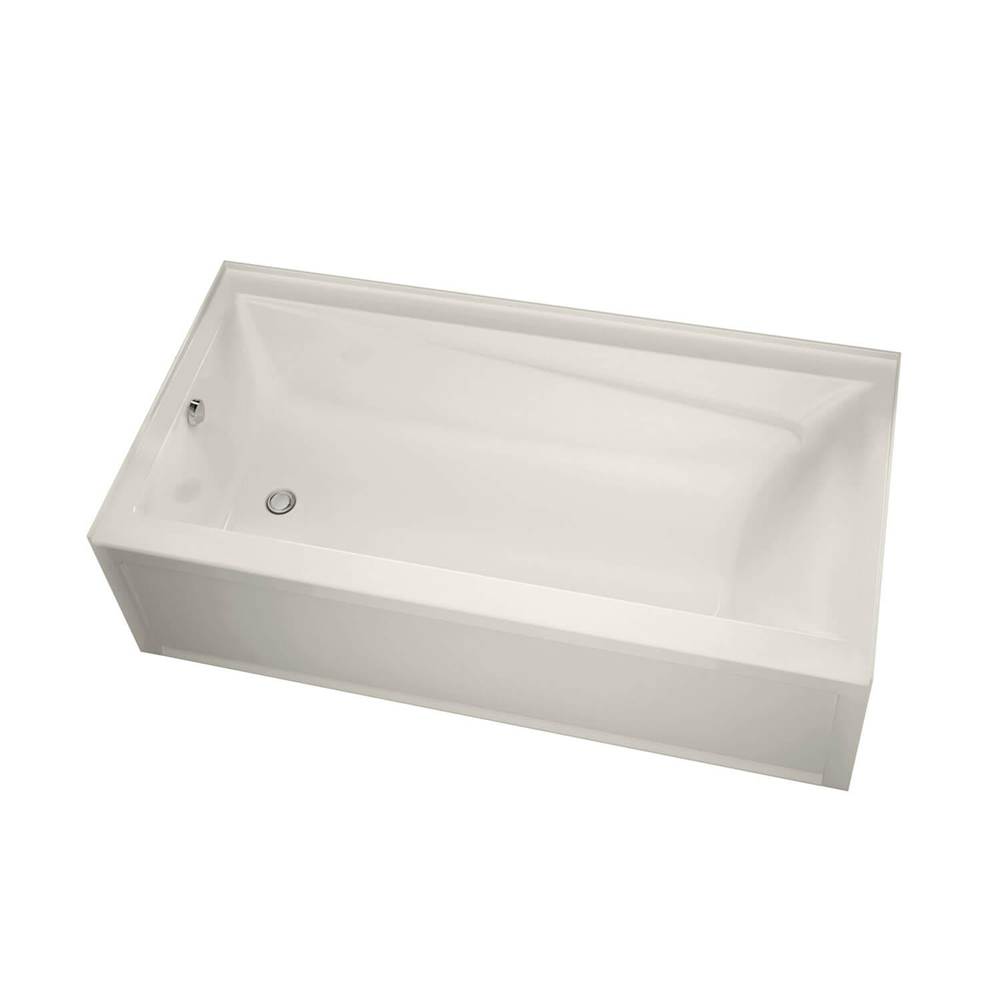Maax Exhibit 6036 IFS AFR Acrylic Alcove Right-Hand Drain Whirlpool Bathtub in Biscuit