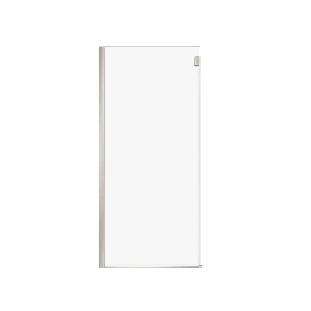 Maax Duel Alto Return Panel for 36 in. Base with Clear glass in Brushed Nickel
