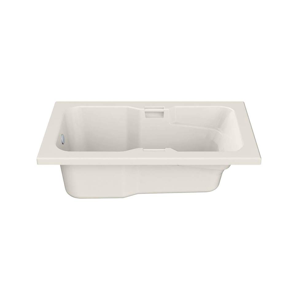 Maax Lopez 6636 Acrylic Alcove End Drain Whirlpool Bathtub in Biscuit