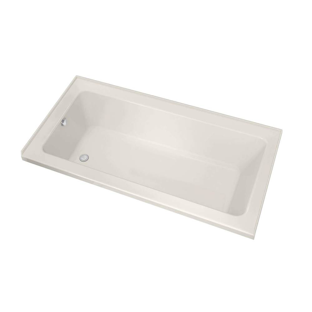 Maax Pose 7242 IF Acrylic Alcove Right-Hand Drain Bathtub in Biscuit
