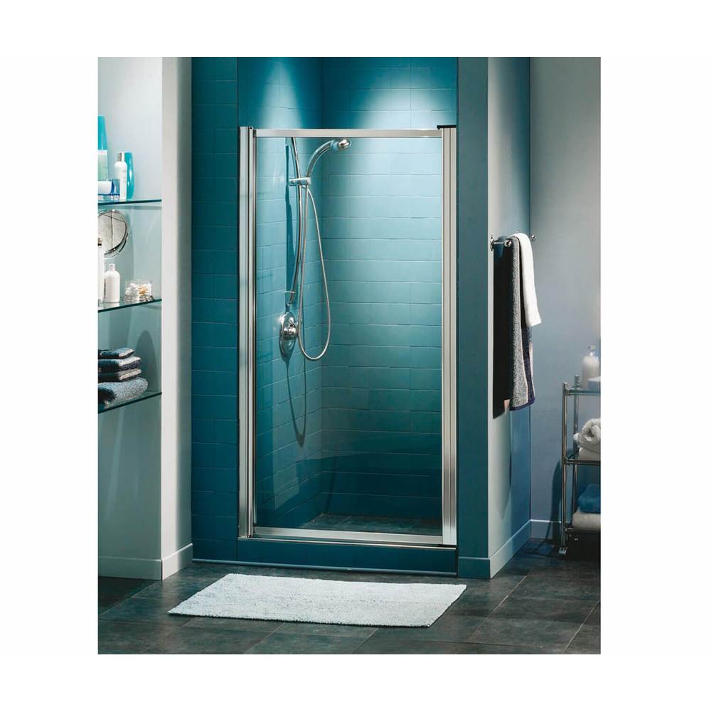 Maax Pivolok 31-32 3/4 x 64 1/2 in. Pivot Shower Door for Alcove Installation with Clear glass in Chrome