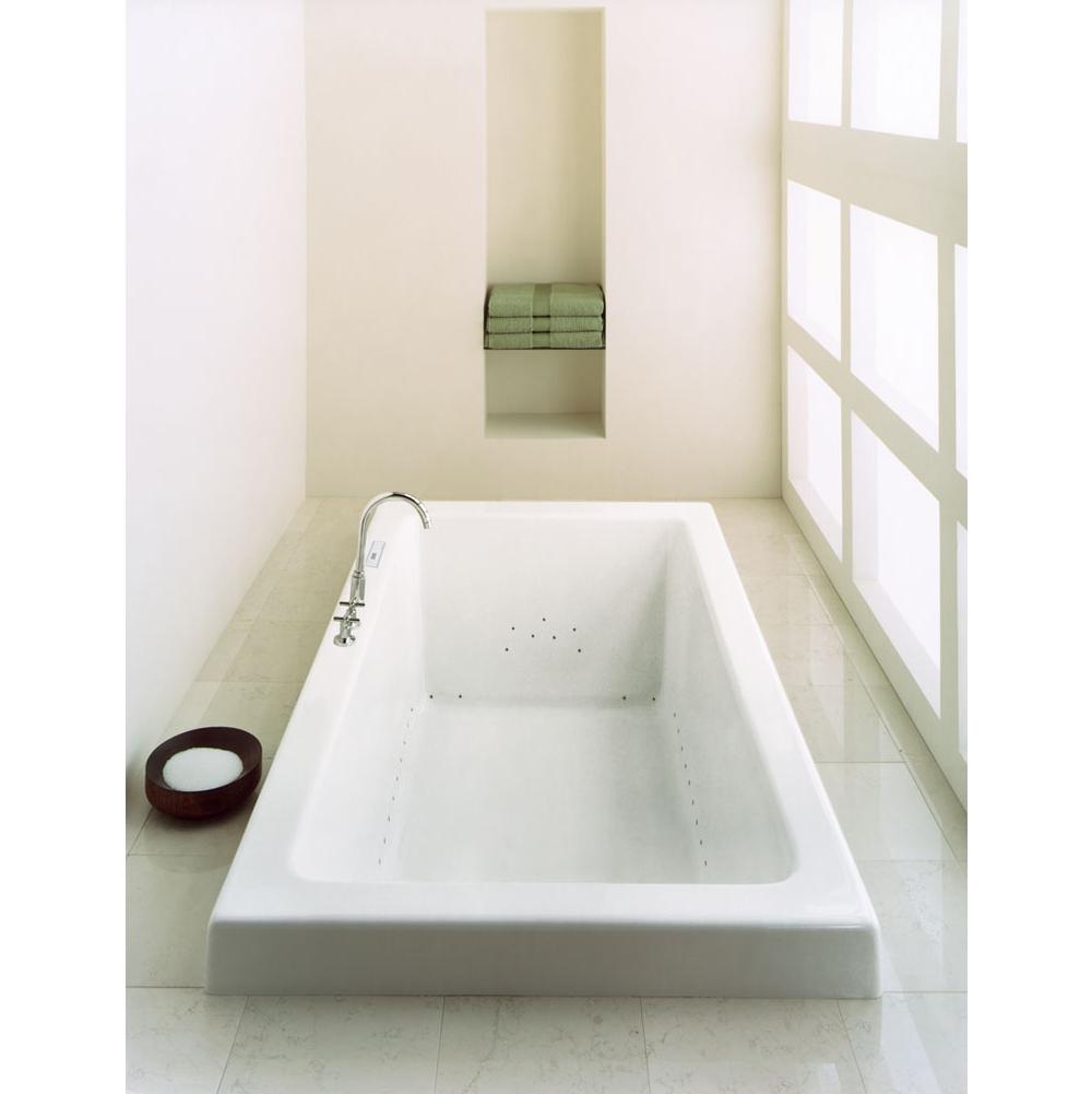Neptune ZEN bathtub 36x72 with armrests and 3'' top lip, Whirlpool, Biscuit