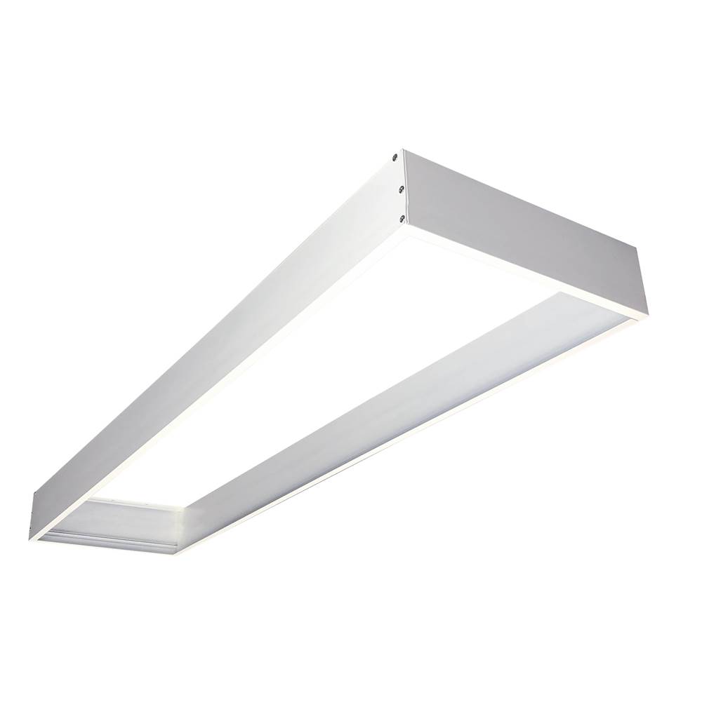 Nora Lighting Extra Deep 4.33'' Slide-in Frame for Surface Mounting 1x4 Edge-Lit and Back-Lit Panels, White