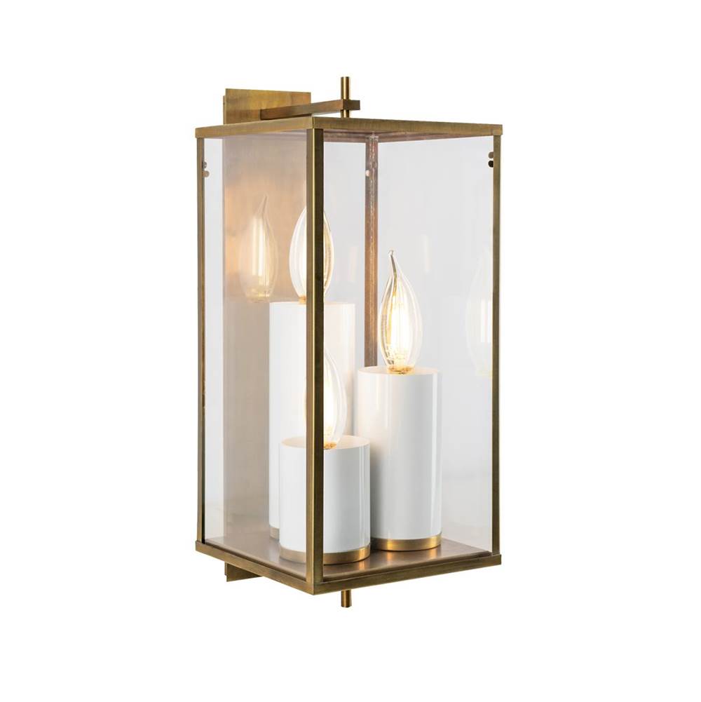 Norwell Back Bay Outdoor Wall Lights - Aged Brass