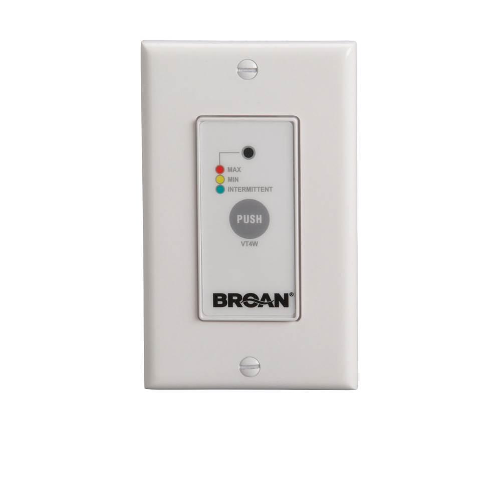 Broan Nutone Off/Low/High Speed/Intermittent 20 Min./Hour Push Button Timer