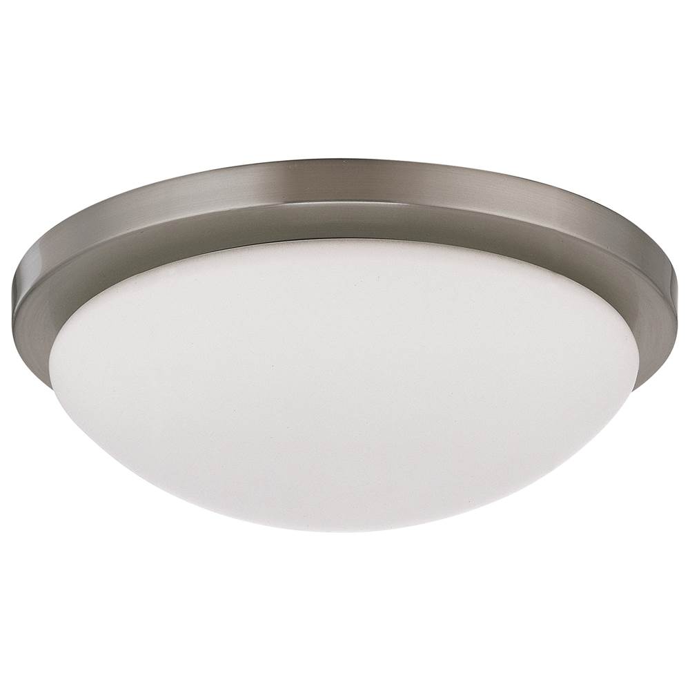 Nuvo Button; 11 Inch LED Flush Mount Fixture; Brushed Nickel Finish; CCT Selectable; 120 Volts