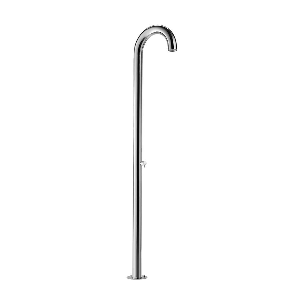 Outdoor Shower ''Club'' Free Standing Single Supply Shower Unit - Concealed Shower Head