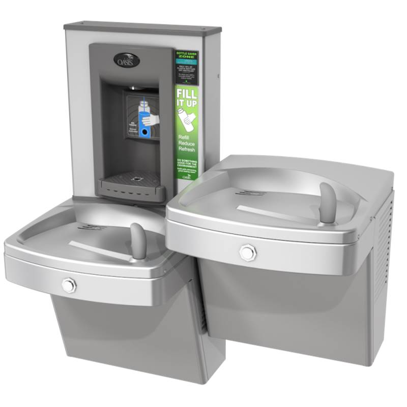 Oasis Water Coolers and Fountains Filter, Vandal Resistant, Bi-Level Versacooler Ii W/ Electronic Bottle Filler