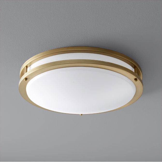 Oxygen Lighting Oracle Ceiling Mount In Aged Brass