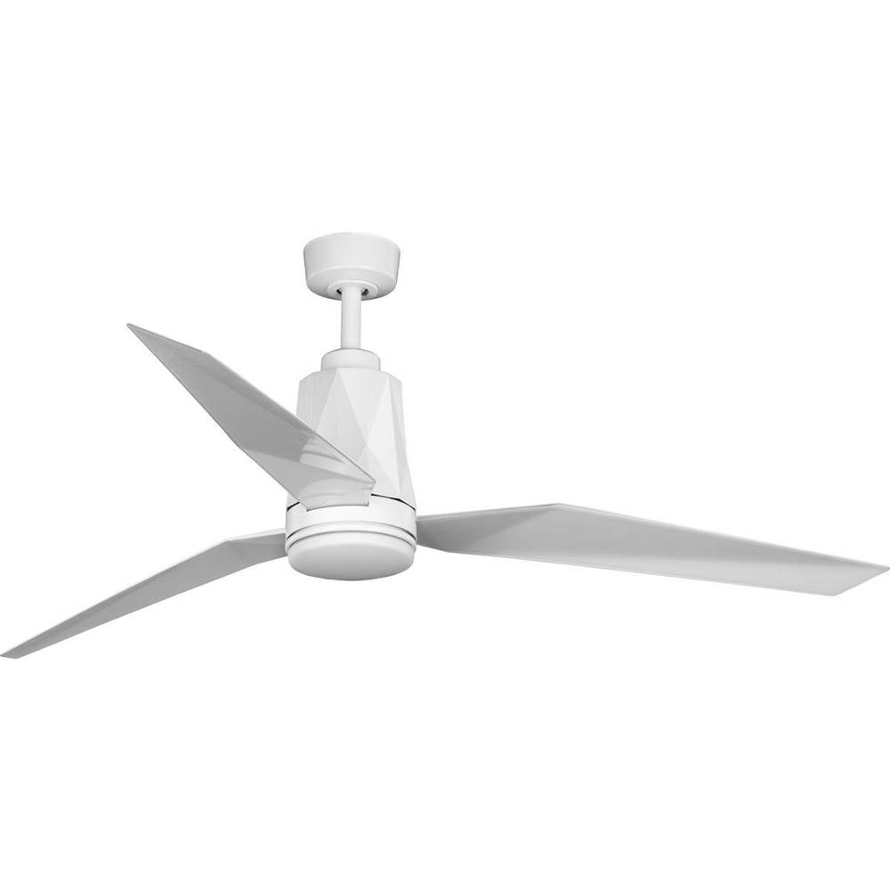 Progress Lighting Bixby Collection 60'' Indoor/Outdoor Three-Blade White Ceiling Fan