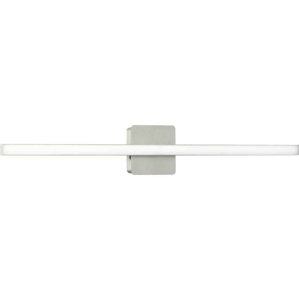 Progress Lighting Phase 4 Collection 32 in. Brushed Nickel Large Modern Integrated 3CCT Integrated LED Linear Vanity Light