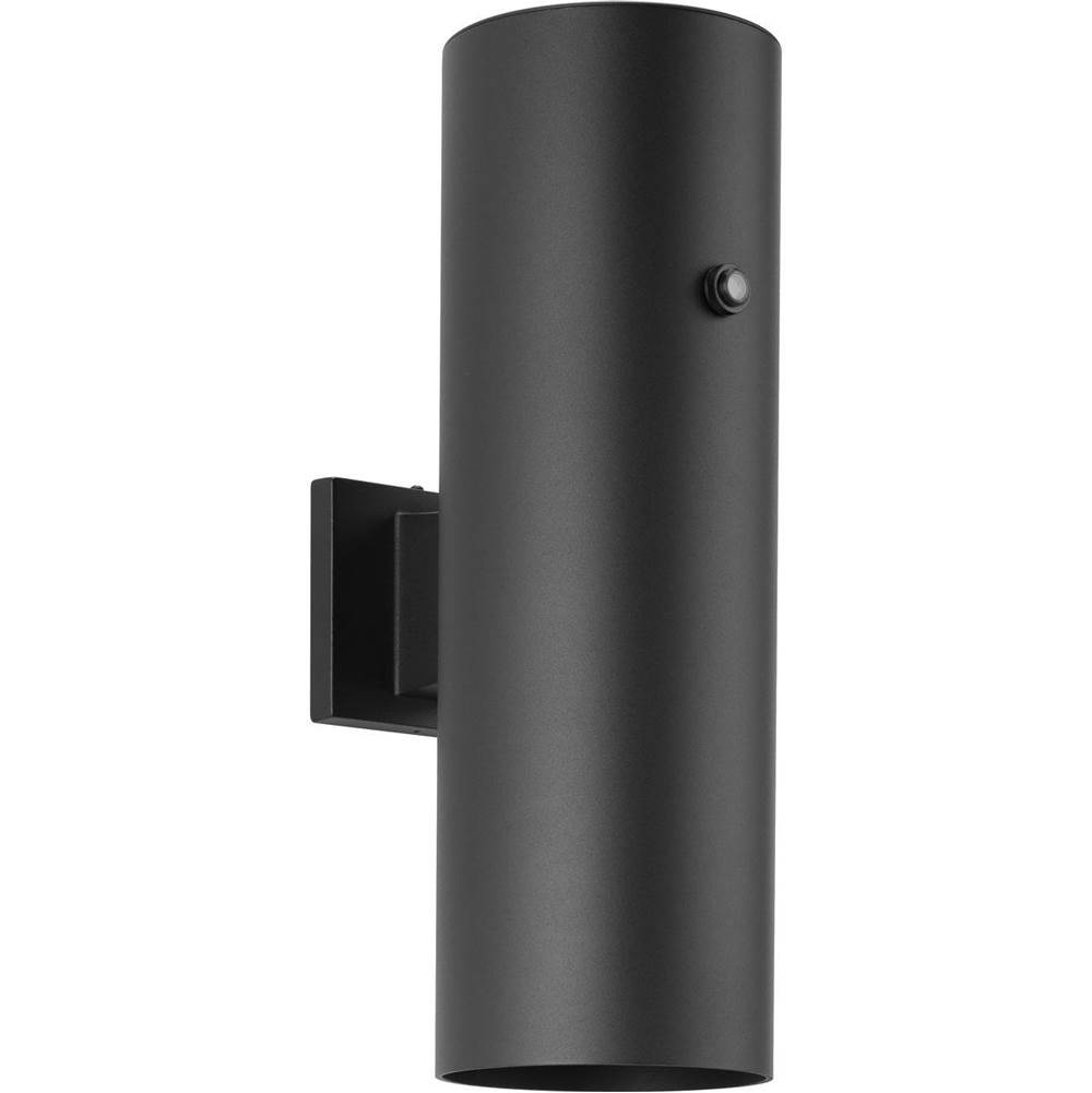 Progress Lighting 6''  Black LED Outdoor Aluminum Up/Down Wall Mount Cylinder with Photocell