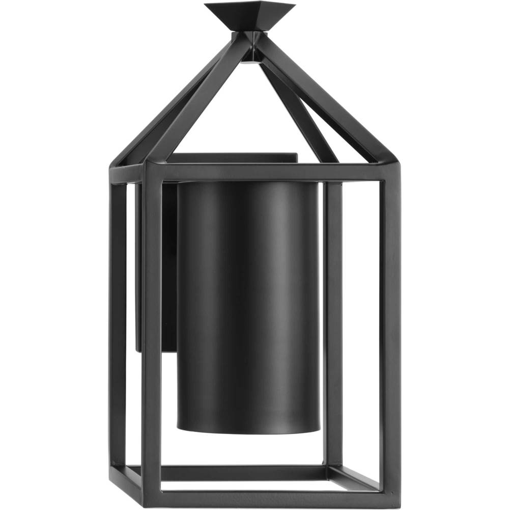 Progress Lighting Stallworth Collection One-Light Matte Black Contemporary Outdoor Large Wall Lantern
