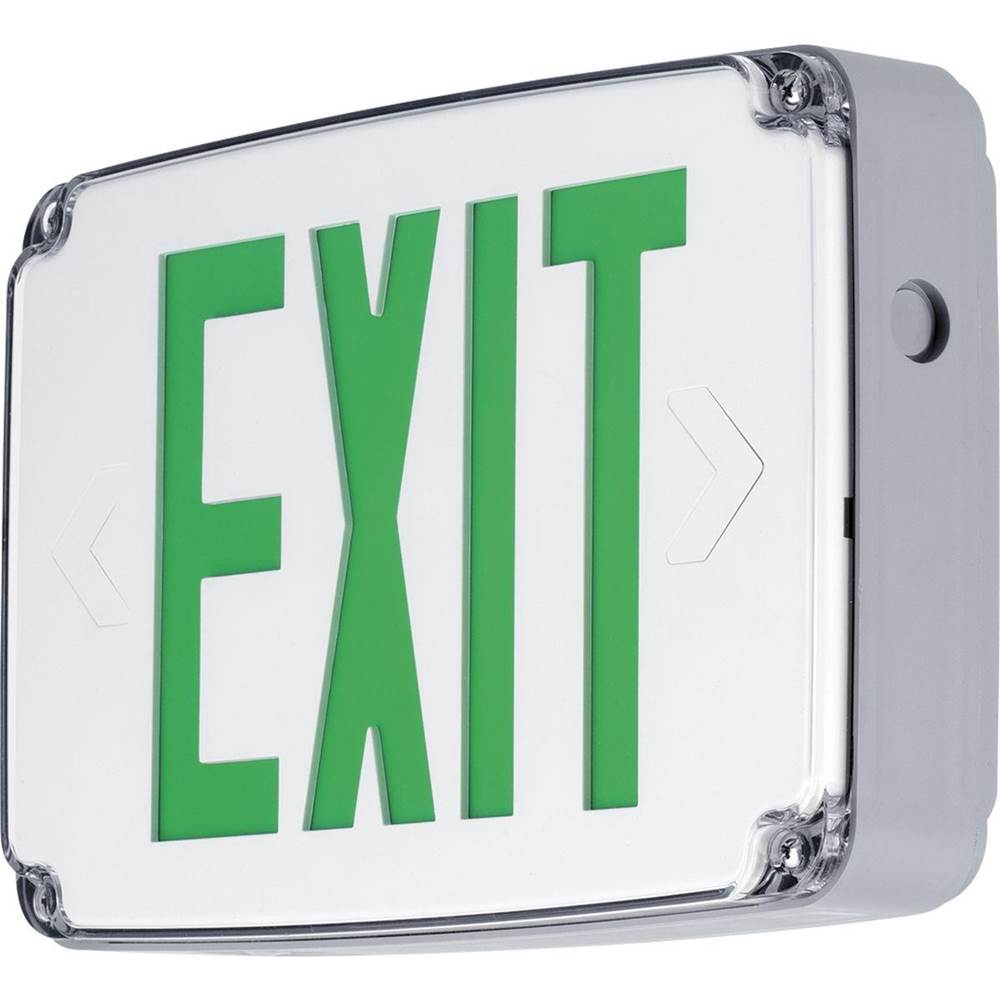 Progress Lighting Wet Location LED Emergency Exit Double Face Sign Green Letter