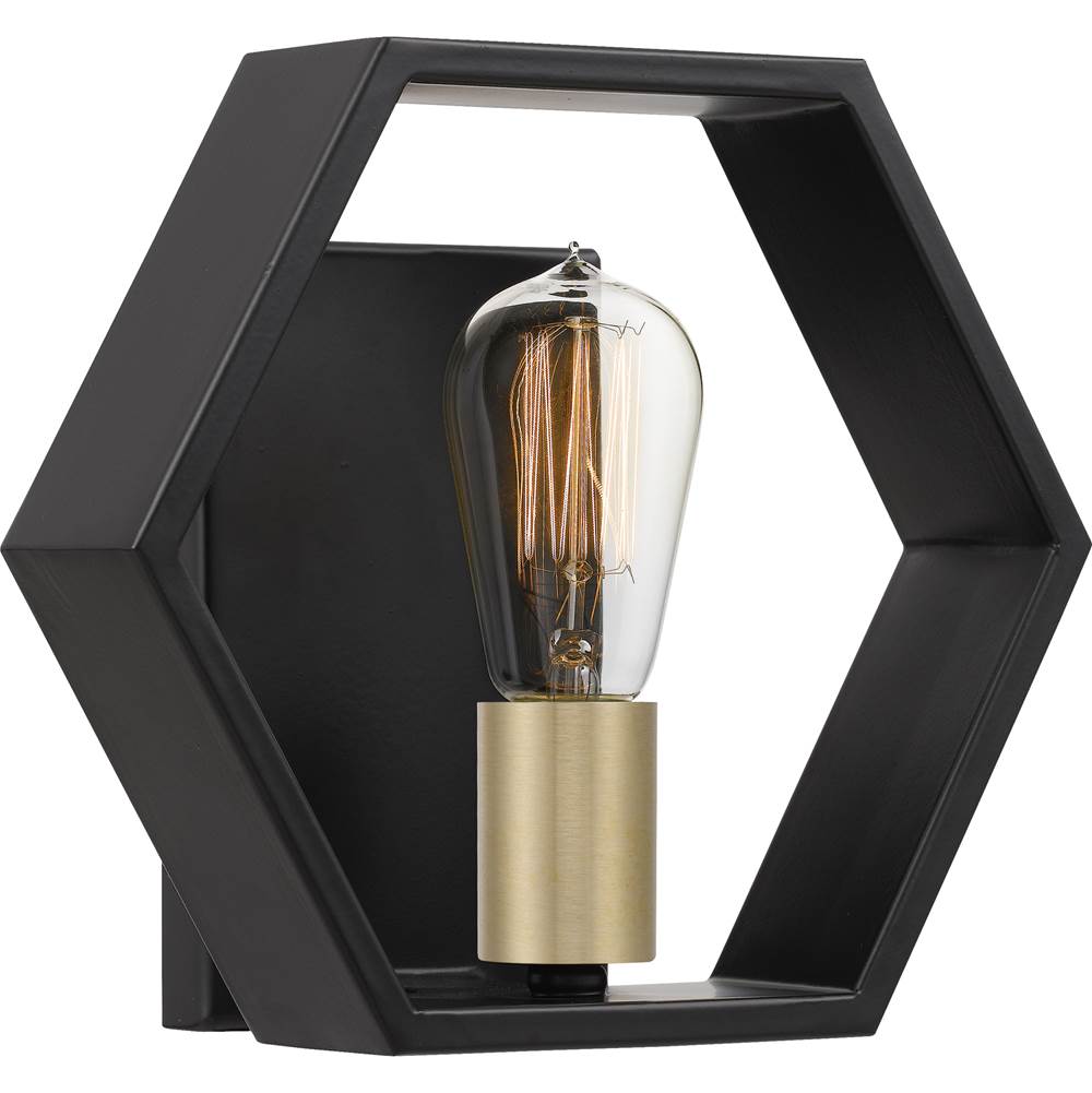 Quoizel 1 Lgt Wall Sconce Earth Black