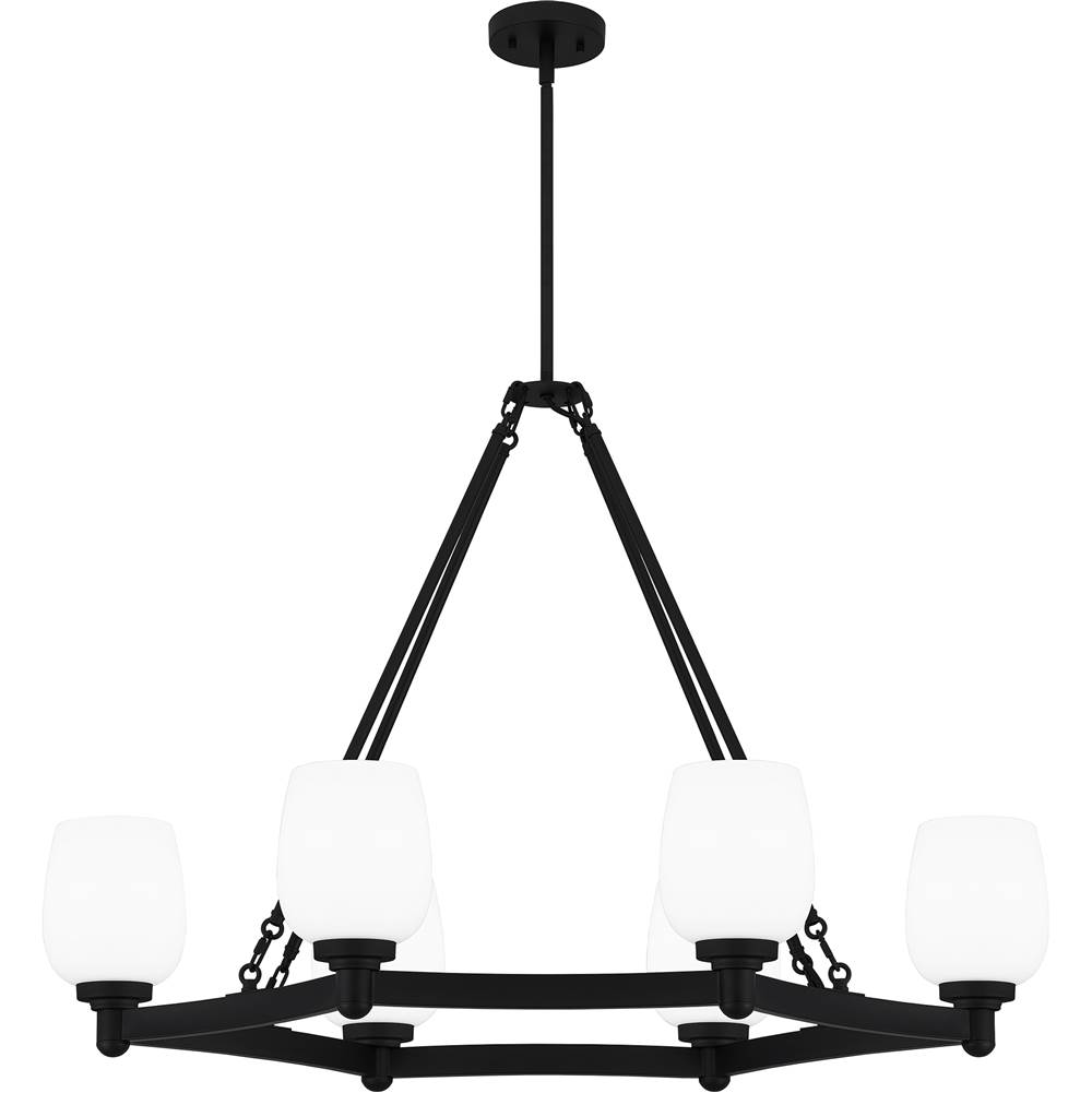 Quoizel Linear chandelier 6 lights matte black