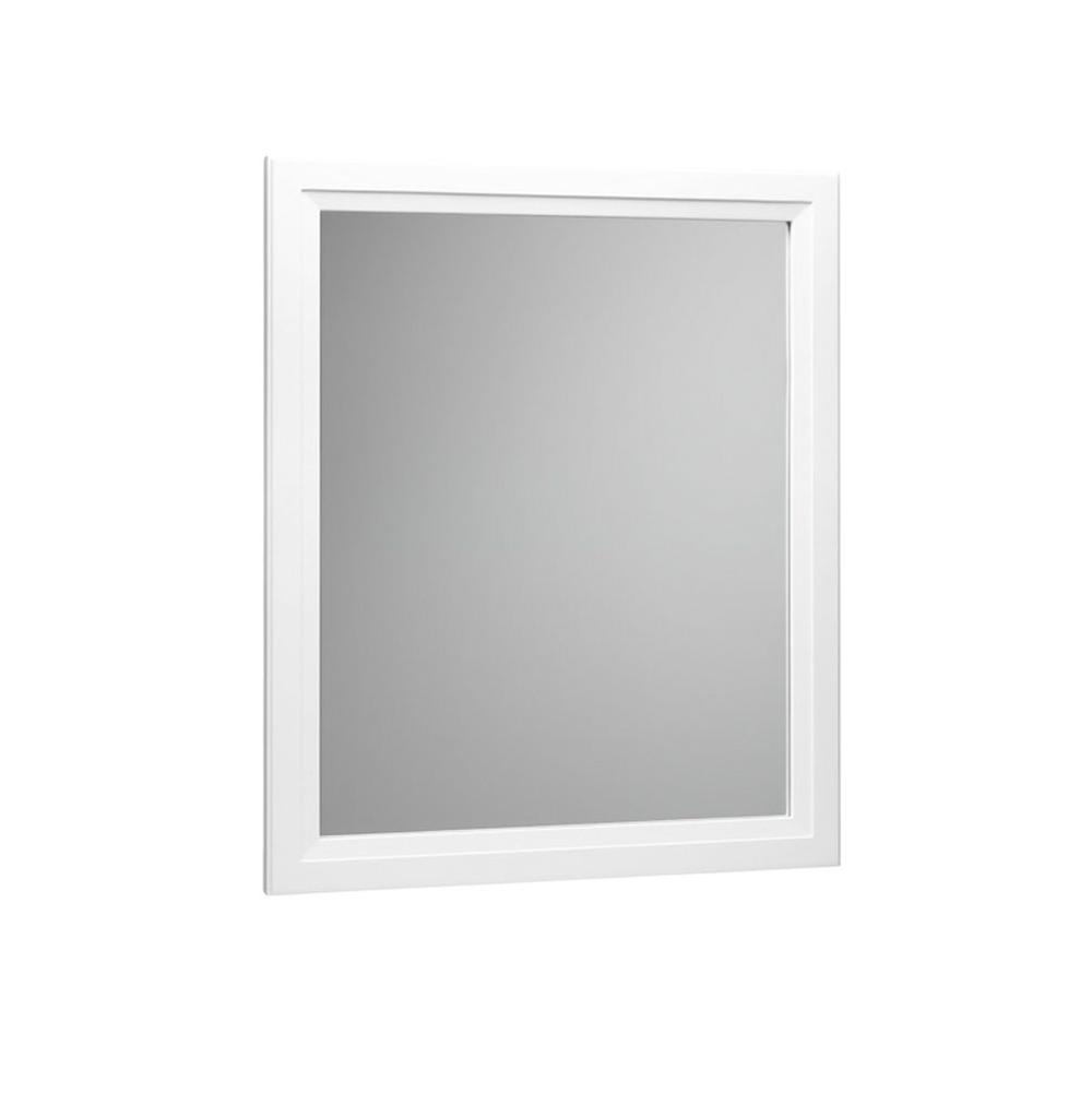Ronbow 30'' Reuben Transitional  Solid Wood Framed Bathroom Mirror in White