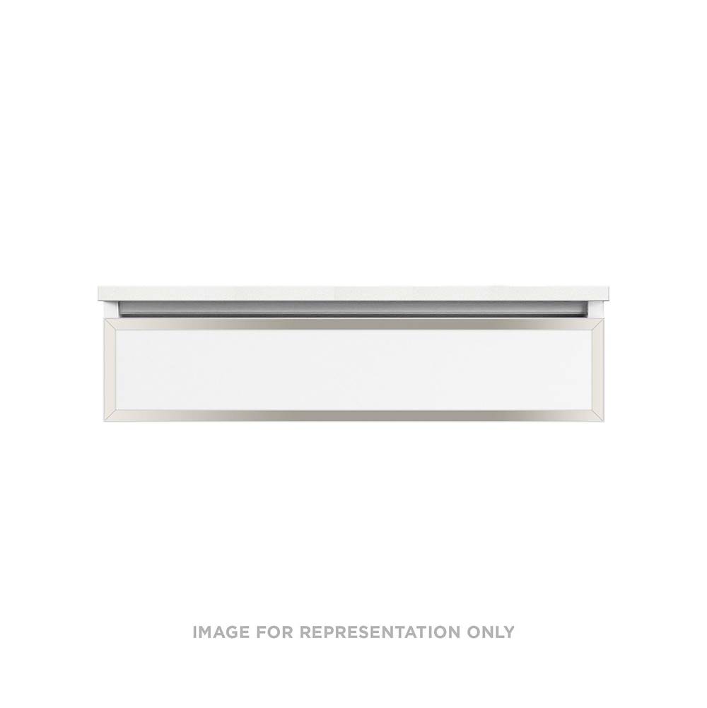 Robern Profiles Framed Vanity, 36'' x 7-1/2'' x 21'', Tinted Gray Mirror, Polished Nickel Frame, Tip Out Drawer