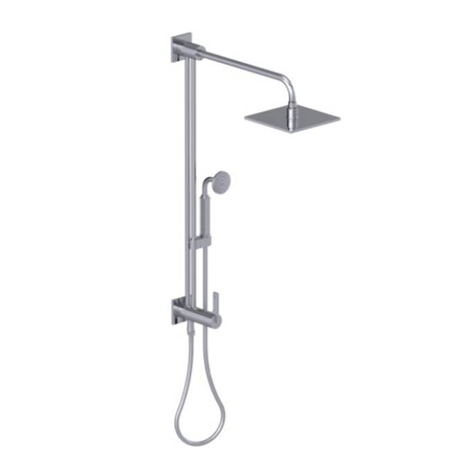 Rubinet Bar With Inlet At Shower Head. Includes 8'' Shower Head, 12'' Shower Arm, 30'' Adjustable Slide Bar (Can Be Cut To Suit), Hand Held Shower & Diverter,