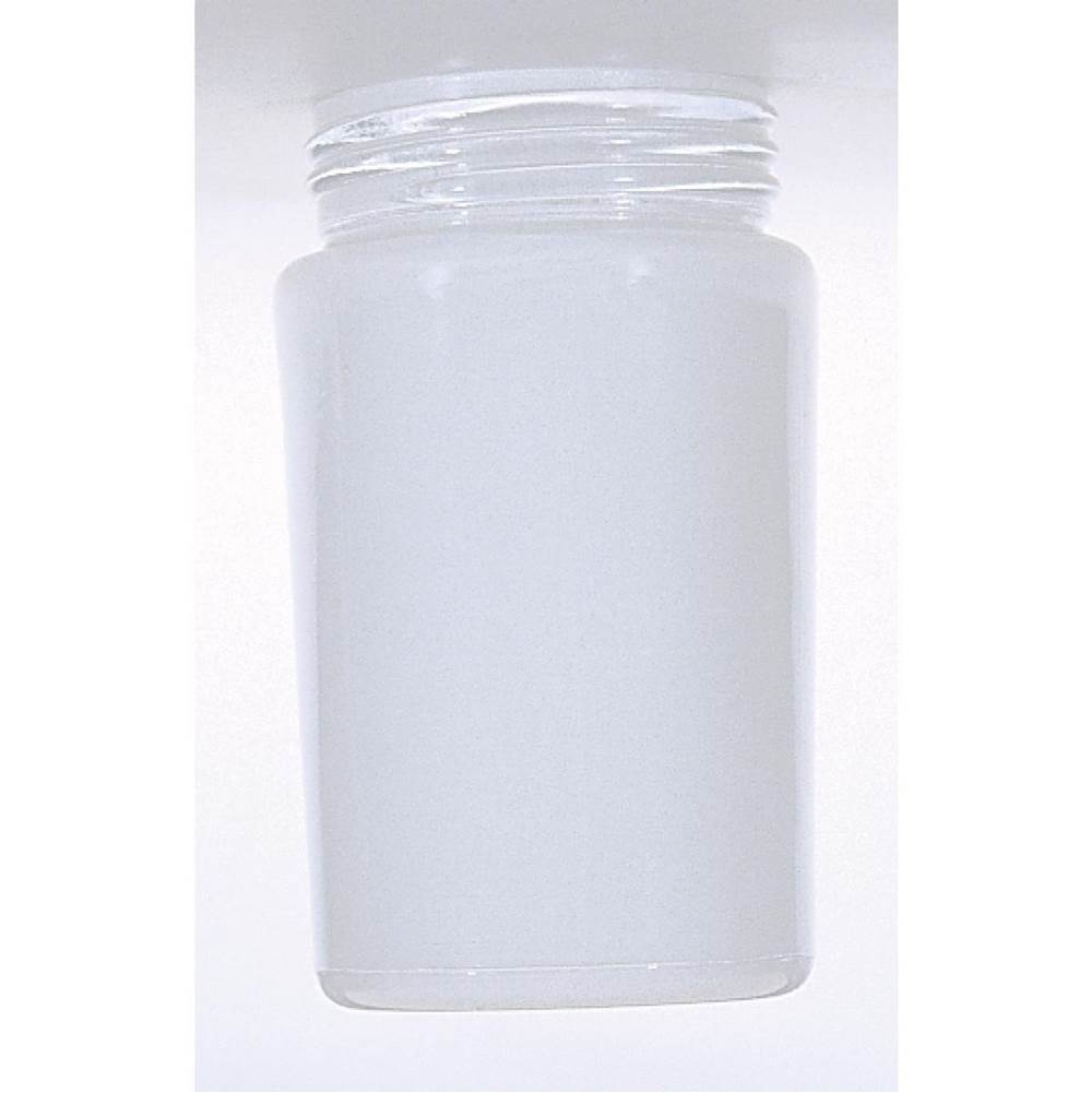 Satco 6 Inch White Glass Cylinder Shade; 3-1/4 inch Diameter; 3-11/64 inch Fitter; 6-1/4 inch Height; Sprayed White Inside